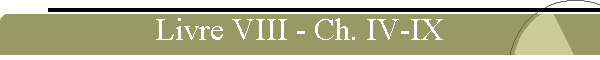 Livre VIII - Ch. IV-IX